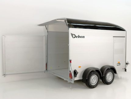 Debon Kofferanhänger Cargo H:200cm 2,6t|Alu|Polybug|Tür|schwarz