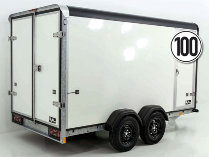 Henra Kofferanhänger Boxvan black 183x365cm H:220 2,7t|Türe