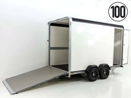 Henra Kofferanhänger Boxvan black H:190 2,7t|Rampe Türe
